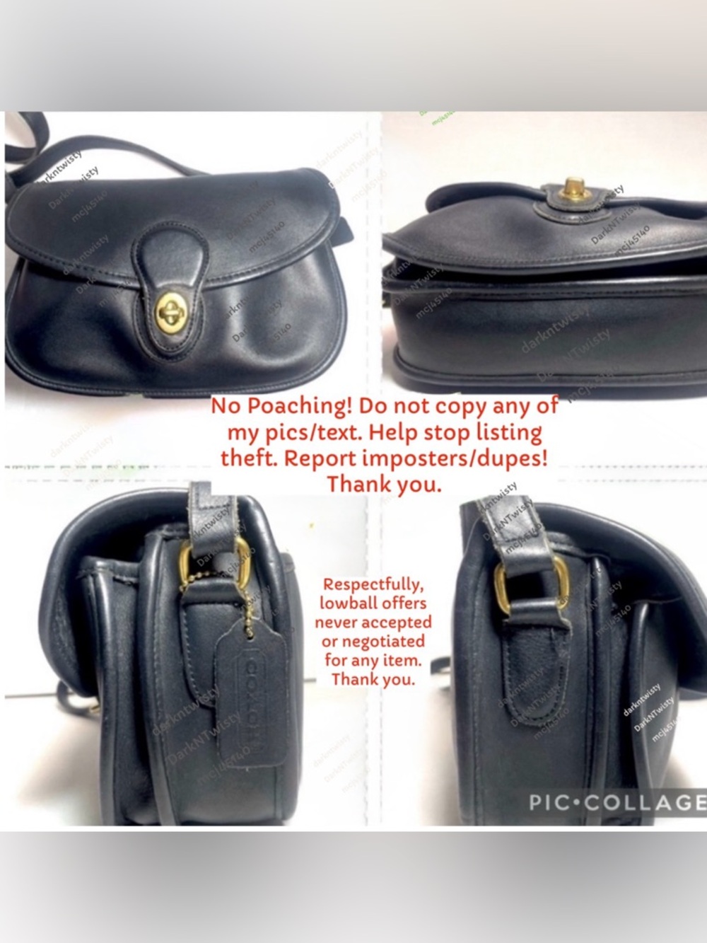 Vintage Coach Leather Prairie Bag Gorgeous! - Picture 11 of 15